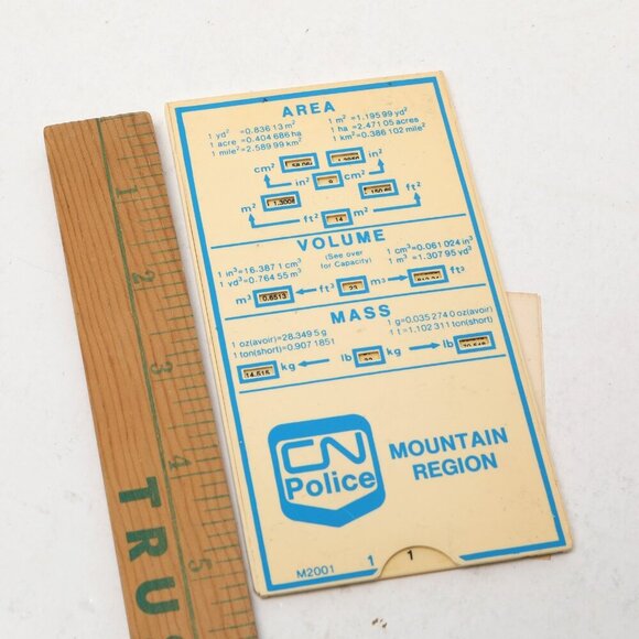 Vintage Canadian National Police Analog Metric Converter Volume Length 1974 - Picture 8 of 10
